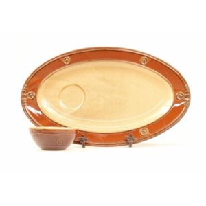 Silverado plate and bowl - Brown