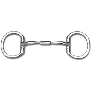 Myler level 1 Eggbutt without Hooks with Stainless Steel Comfort Snaffle Wide Barrel