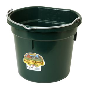 Little Giant 5 Gallons Flat Back Plastic Bucket - Green