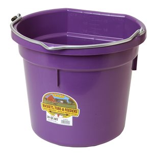 Little Giant 5 Gallons Flat Back Plastic Bucket - Purple