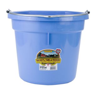 Little Giant 5 Gallons Flat Back Plastic Bucket - Berry Blue