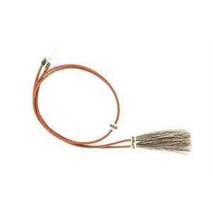 Leather Stampede String with Horsehair Ends and Pins