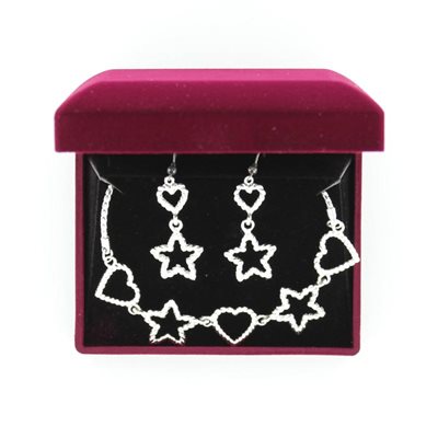 Star & Heart Earrings & Necklace