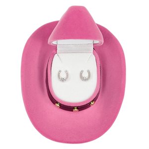 AWST Earrings with Cowboy Hat Gift Box - Horseshoe 