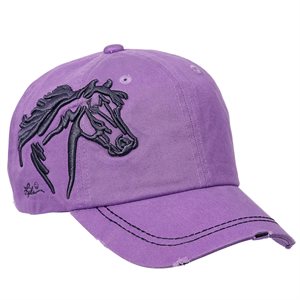 AWST Embroidered Horse Head Cap - Lavender