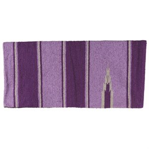 Sierra Navajo Saddle Blanket - Dark purple, light purple and grey