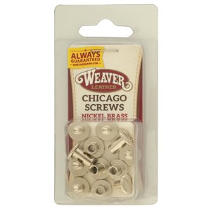 Paquet de Vis Chicago Weaver en Nickel sur Laiton - Motif Floral