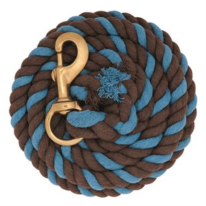 Weaver Cotton Lead Rope - Chocolate / Hurricane Blue