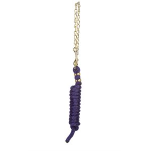 Weaver Poly Lead Rope with Chain - Purple