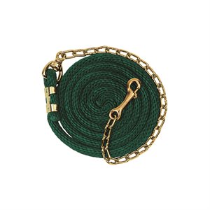 Weaver Poly Lead Rope with Chain - Green