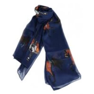 Chiffon dressage scarf - Navy