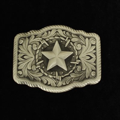 M&F western rectangular belt buckle - Star