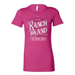 Ranch Brand ladies Big Patch western t-shirt - Fuchsia 