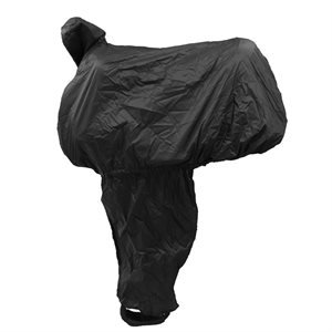 Nylon Western Saddle Cover with Fenders and Tote - Black