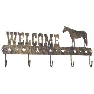 Tough 1 Welcome Sign with Hooks - Quarter Horse