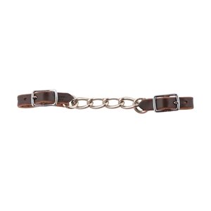 François Gauthier Big Link Leather Curb Chain - Dark Brown