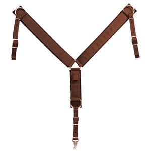 Poly Web Breast Strap - Brown