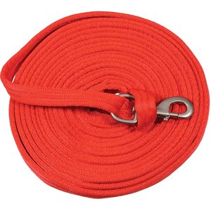 Cushion Web Lunge Line with Rubber Stopper - Red