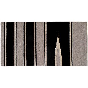 Sierra Navajo Saddle Blanket - Gray / Black / White