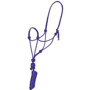 Mustang Economy Rope Halter With Lead - Purple