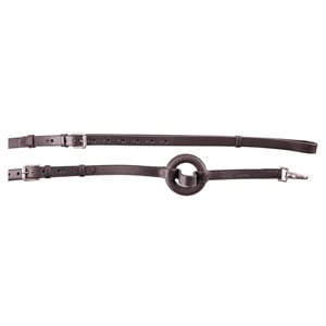 Side Rein Premiere with Rubber Ring - Black