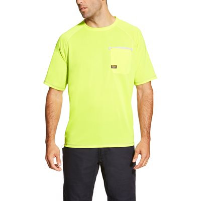 Tee-Shirt de Travail Ariat ''Rebar Sunstopper'' pour Homme - Lime