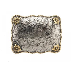 AndWest belt buckle - Rope and fancy flowers