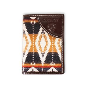 Petit portefeuille Ariat avec motif Southwest - Brun