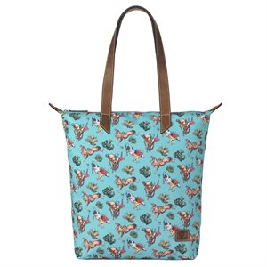 Ariat tote bag with bronco print - Turquoise