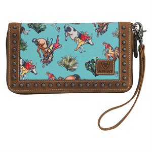 Ariat bronco print wallet - Turquoise