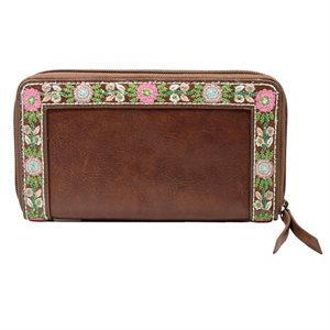 Ariat Addison wallet - Floral brown leather