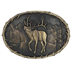 Montana Attitude belt buckle - Best of the Buglers Elk 