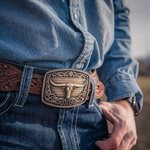 Montana Attitude belt buckle - Longhorn Legend Heritage
