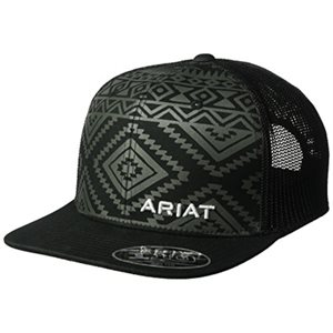 Ariat men's cap with Aztec design - Black