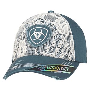 Ariat ladies baseball cap - Blue with lace