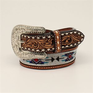 Angel Ranch ladies belt with southwest pattern beads