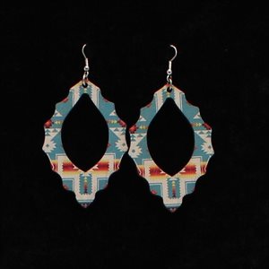 Silver Strike earrings - Aztec teardrop