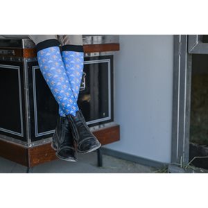 Dreamers & Schemers Riding Boot Socks - Derby Blue