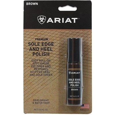 Ariat premium sole edge and heel polish 0.6oz- Brown