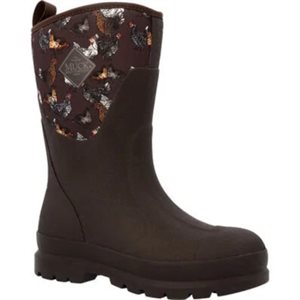 Muck Chore Mid ladies boot - Brown with chicken print