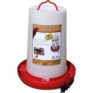 Farm Innovators Heated Plastic Poultry Waterer - 3 Gallons