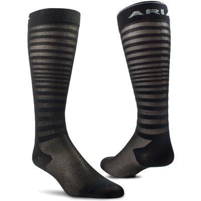 Ariat TEK Ultrathin Performance Socks - Black & Grey