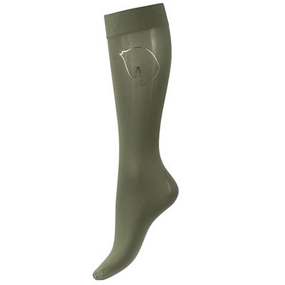 Horze Ladies Emblem Thin Riding Socks - Beetle Green
