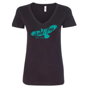 Ranch Brand Ladies Bird Western T-Shirt - Black and turquoise