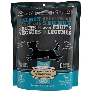 Oven-Baked Tradition Grain-Free Dog Treats - Salmon with Fruits and Vegetables