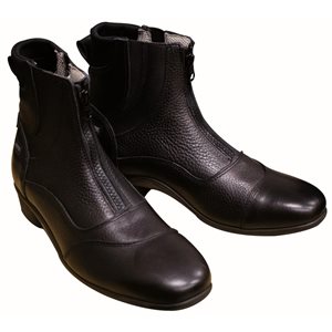 Paragon Ladies Platinum Cyprus Leather Front Zip Paddock Boot - Black