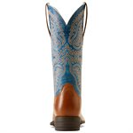 Ariat Ladies Cattle Caite StretchFit Western Boot - Roasted Peanut & Regatta Blue