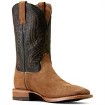 Ariat Men's Circuit Paxton Western Boots - Ranch Brown Suede & Bayou Black