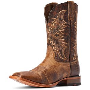 Botte Western Ariat Point Ryder pour Homme - Dry Creek Tan & Burnt Brown