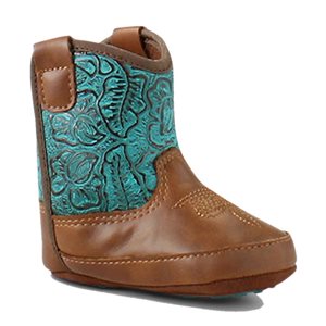Ariat baby Lil'Stompers western boots - Brown and turquoise